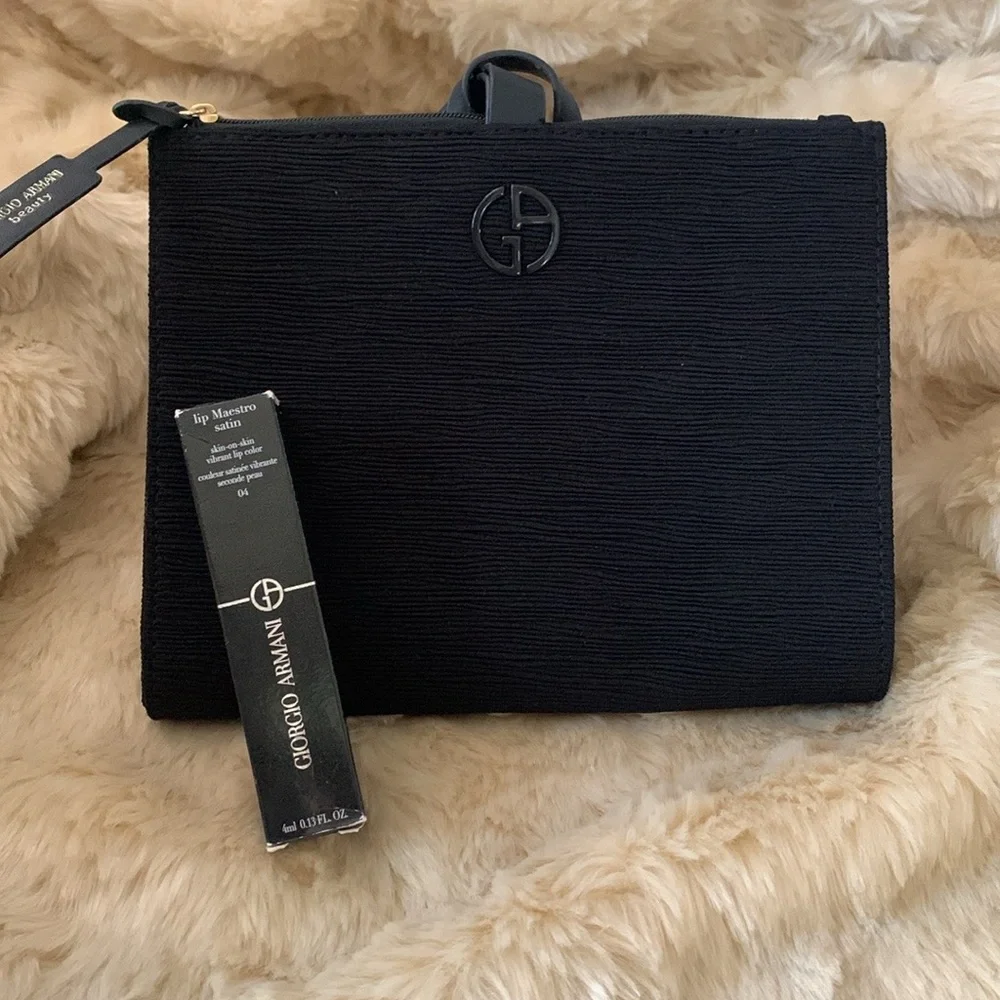 Giorgio Armani Cosmetic Bag & Lipstick